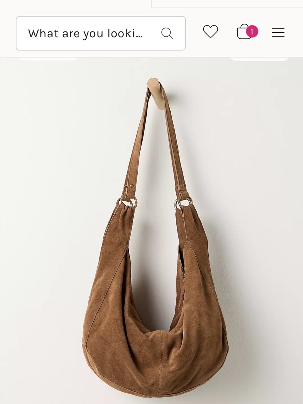 Free People Roma Suede Tote Bag - Picture 2 of 6